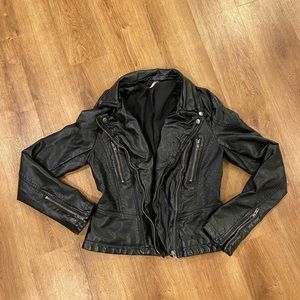 Free people vegan / faux leather moto jacket